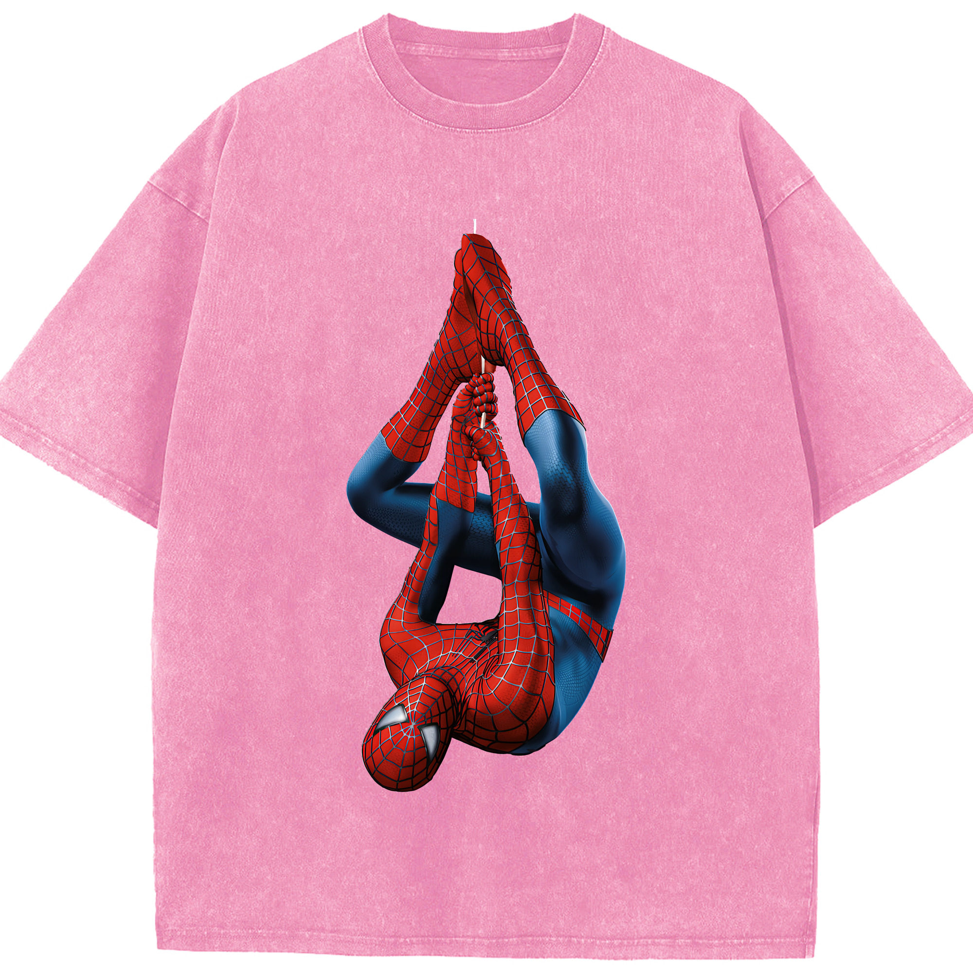 （画像用） Spider Man スパイダーマン 綿100% ヴィンテージ風 半袖Tシャツ（フロントプリント）